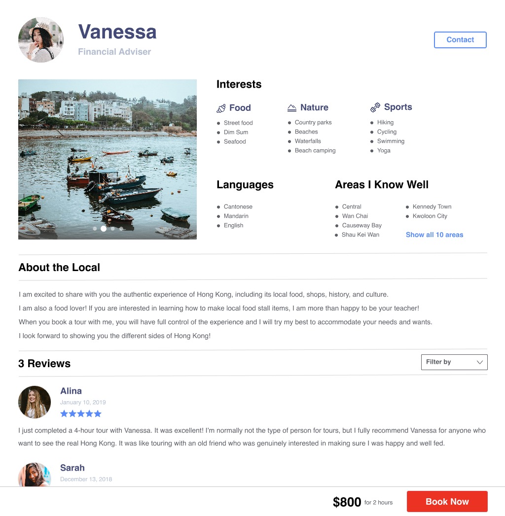 Local's Profile and Tour Description